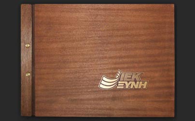 Folder wooden cover with bronze elements